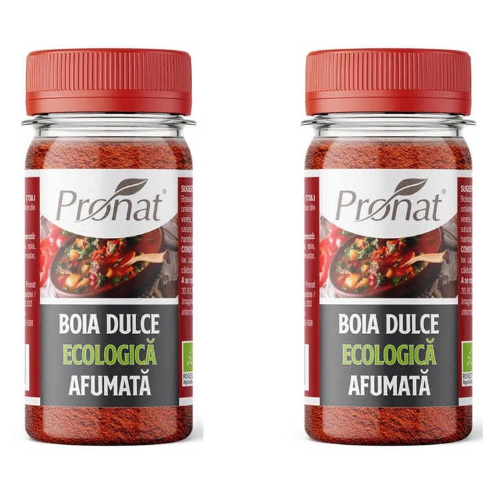 2 x Boia de ardei dulce bio, afumata, Pronat