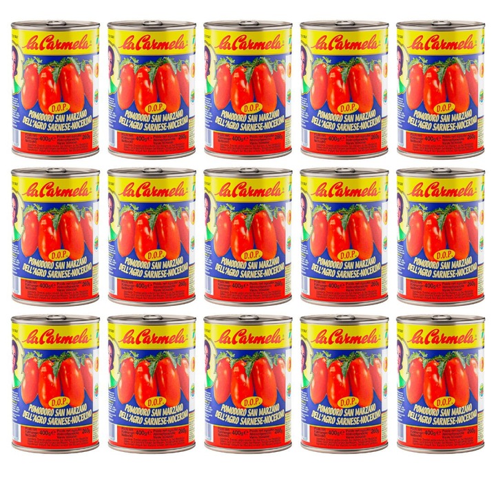 Rosii decojite, La Carmela, San Marzano D.O.P., 400 g