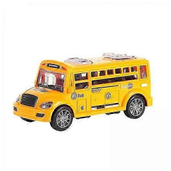 Set 2 autobuze scolare jucarie, ABS, 13x5.5x6cm, galben