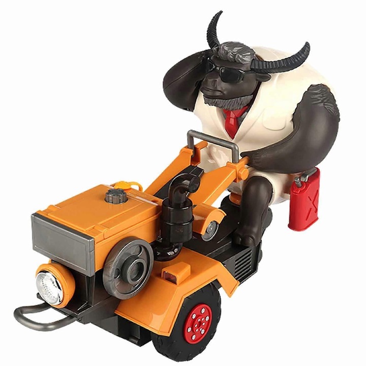 Tractor jucarie cu lumina si sunet, plastic, 26.5x13x18.5cm