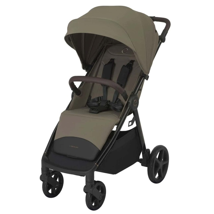 Espiro Wave Pro babakocsi, kényelmes, taupe, 95x57x100-110cm