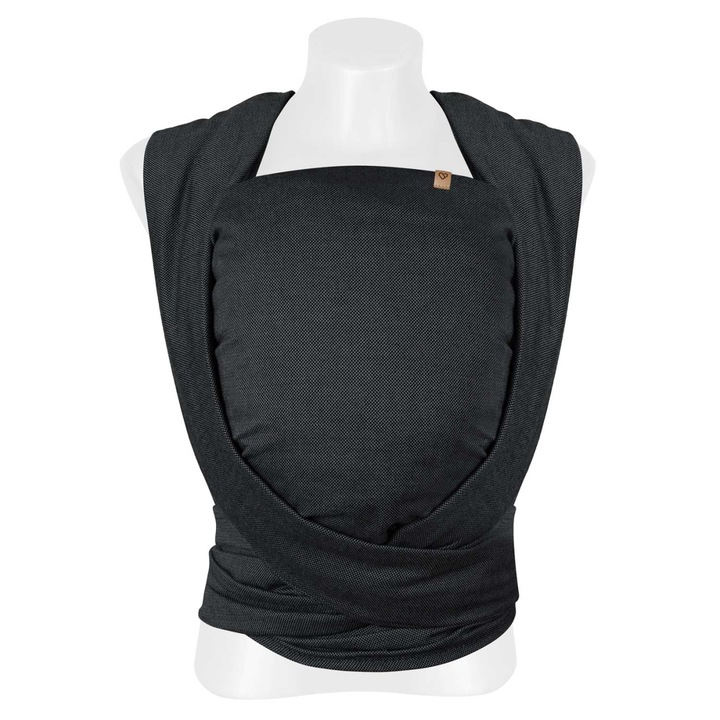 Esarfa port-bebe Zaffiro BeClose, bumbac, antracit, 70x460cm