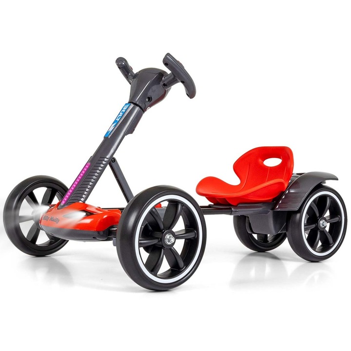 Gokart electric copii Milly Mally Bolt rosu 86x53x49cm 6V 35W