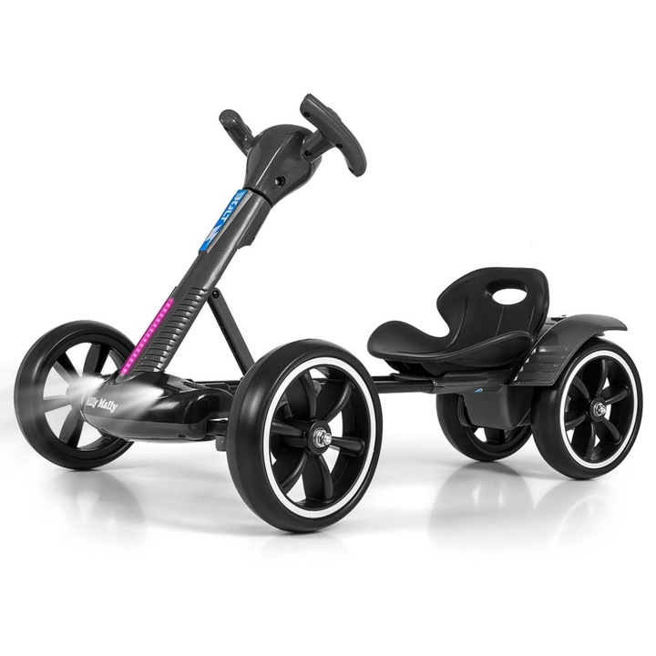 Gokart electric copii Milly Mally Bolt negru 86x53x49cm