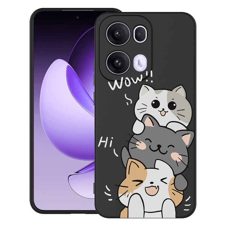 BestCase® Husa TPU Ultra Slim Compatibila cu OPPO A6 / A6x / A6s, Cat Wow, Protectie Camera, Rezistenta la uzura, 3144003 B 1855