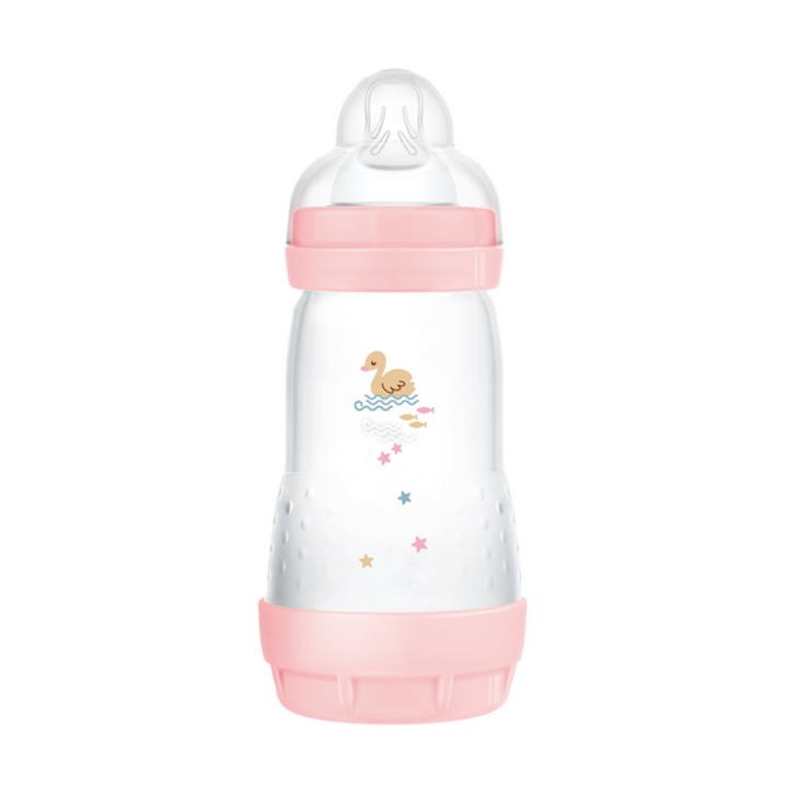 Biberon MAM Perfect Start, anticolici, silicon, roz, 320ml