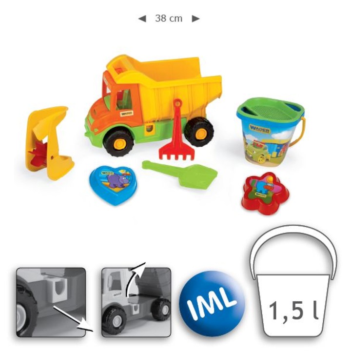 Camion basculant WADER Happy Summer set nisip multicolor