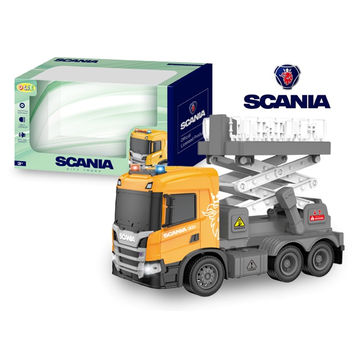 ARTYK Scania játékautó emelővel, fény- és hangeffektekkel, 3+ év
