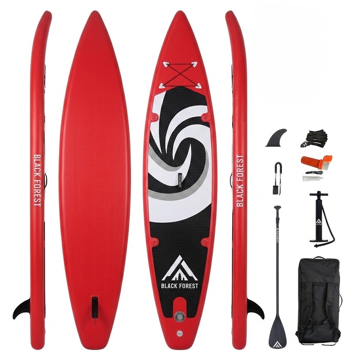 Placa SUP Gonflabila Extralink 380 cm cu Vasla si Accesorii, Capacitate 160 kg, Suprafata Antiderapanta EVA, Stabila pentru Incepatori, Kit Complet cu Pompa si Rucsac