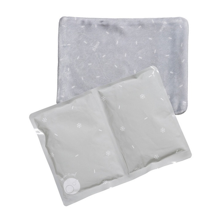 Set 2 Rezerve de racire pentru geanta termica, BBOX gel, husa lavabila, 20.5x15cm, albastru