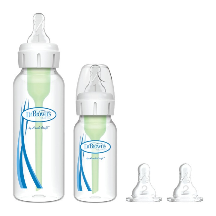 Комплект шишета Dr Browns Options+ 120ml 250ml антиколик многоцветни