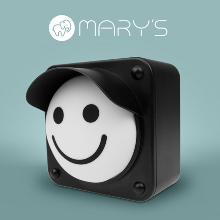 Нощна лампа MARY'S Sygnalizator LED студено бяла 120x100x120mm черна