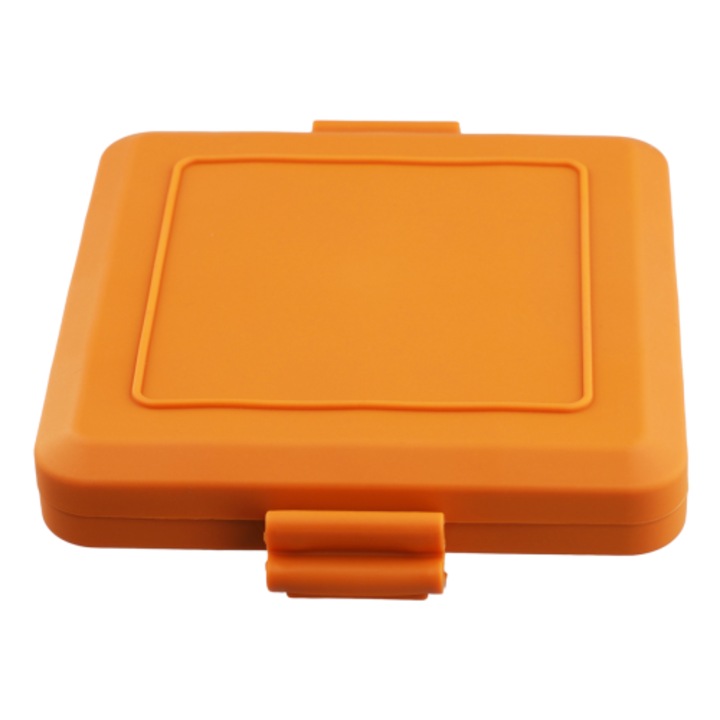Sandwich maker pentru cuptor cu microunde Micro-Munchy, din silicon, antiaderent, incalzire rapida, usor de curatat, portocaliu, 1 buc