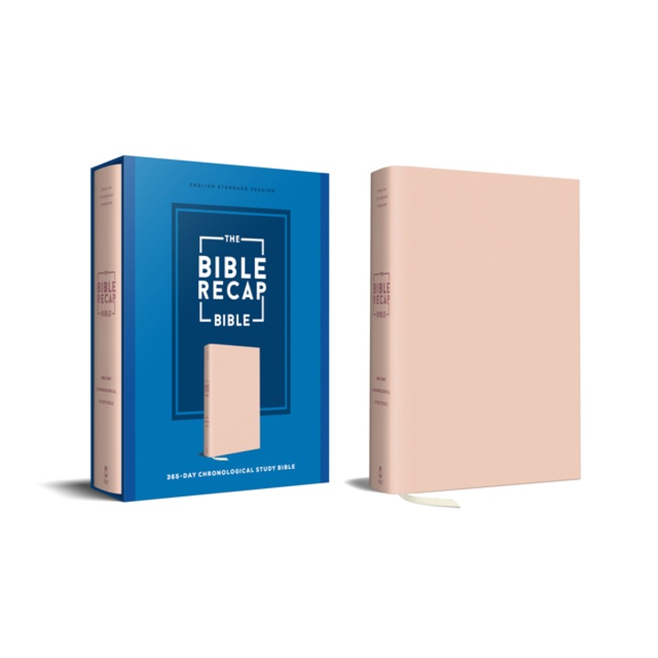 The Bible Recap 365-Day Chronological Study Bible English Standard Version - Imitation Leather, Pink, Tara-Leigh Cobble