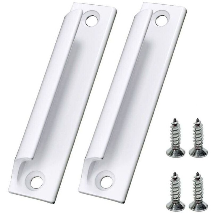 Maner usa glisanta aluminiu alb 90x78mm set 2 buc