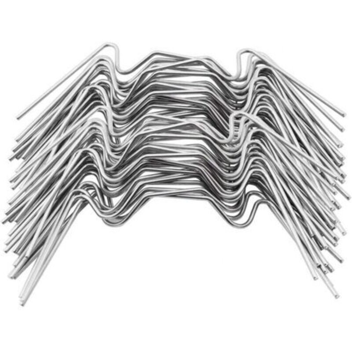 Set 50 cleme sere inox, tip W, 75x30mm, grosime 1.2mm