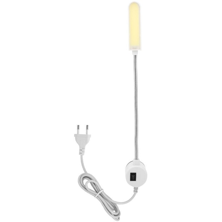 LED munkalámpa, flexibilis, mágneses, hideg fehér, 1.4m