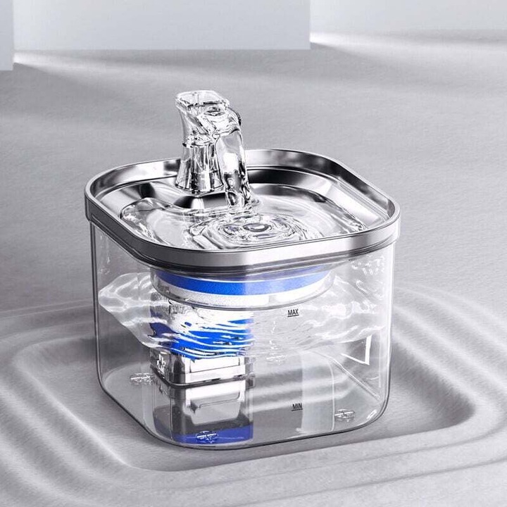 Dispenser automat apa pentru animale, senzor, inox, 17x17.5x13.5cm ...