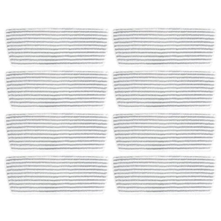 Set 8 lavete mop microfibra pentru Vileda Steam XXL, reutilizabile, lavabile, alb