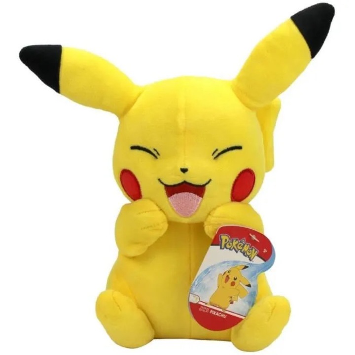 Jucarie de plus Pikachu Pokemon galben 20cm