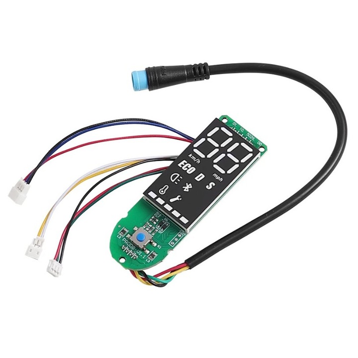 Tablou de bord Ventoo® pentru trotineta electrica Xiaomi M365, M365 Pro1S, Pro 2, placa de circuit cu afisaj digital si Bluetooth, model cu functie ECO, negru