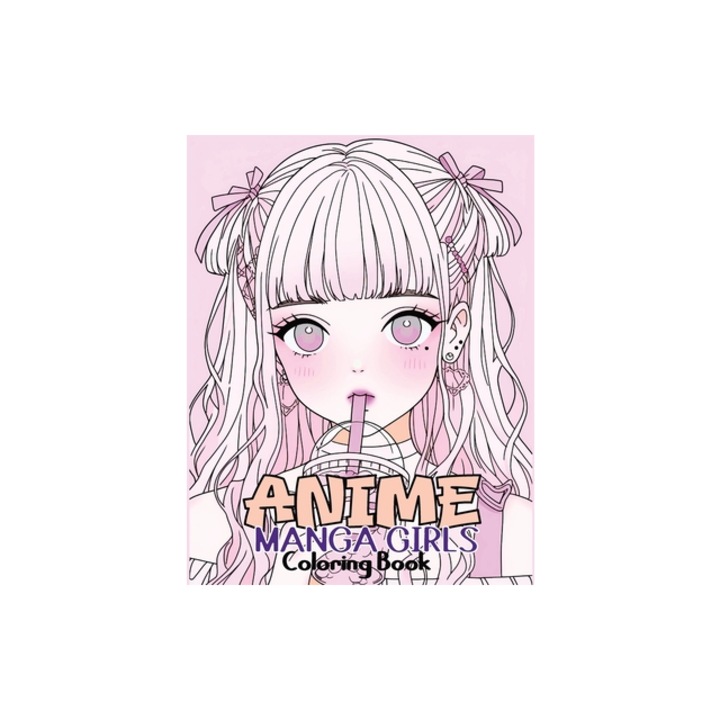 Anime Manga Girls Coloring Book Color Unique Manga Characters - Ideal Gift for Animation Fans, Tone Temptress