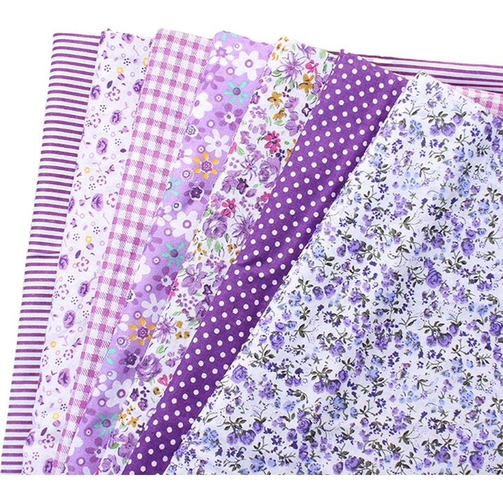 Anyagkészlet patchwork pamut, sima, szagtalan, lila