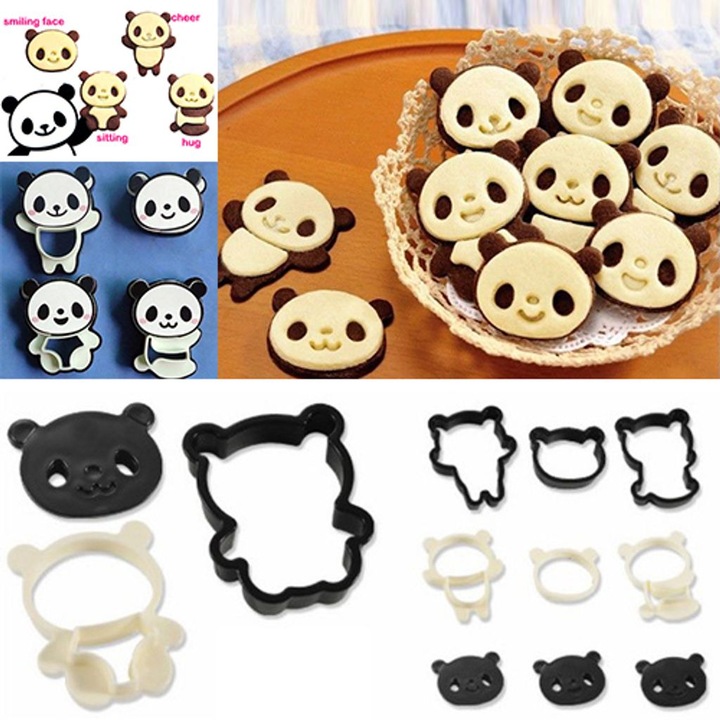Forma prajituri panda desen animat, decor bucatarie, 3D