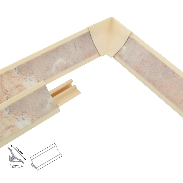 Korner munkalap élzáró szalag, 23x23x32mm, krém