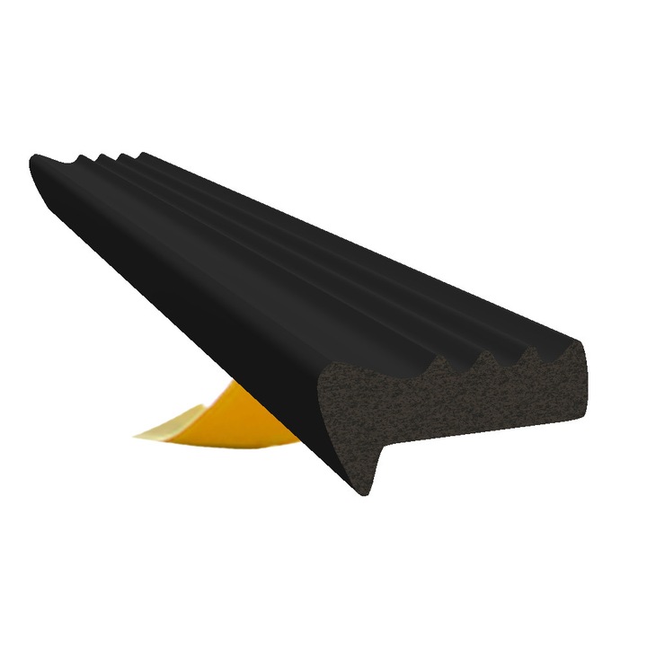 EPDM öntapadó tömítőszalag KYCT, fekete, 13,5x6,4mm, 50m, ablakokhoz és ajtókhoz
