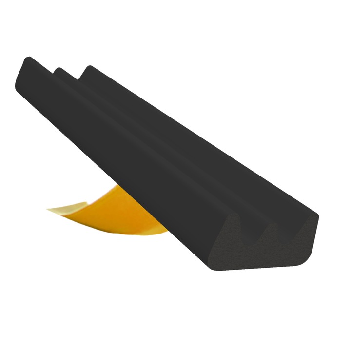 Öntapadó EPDM tömítőszalag KYCT, fekete, 9x4mm, 100m, ablakokhoz és ajtókhoz