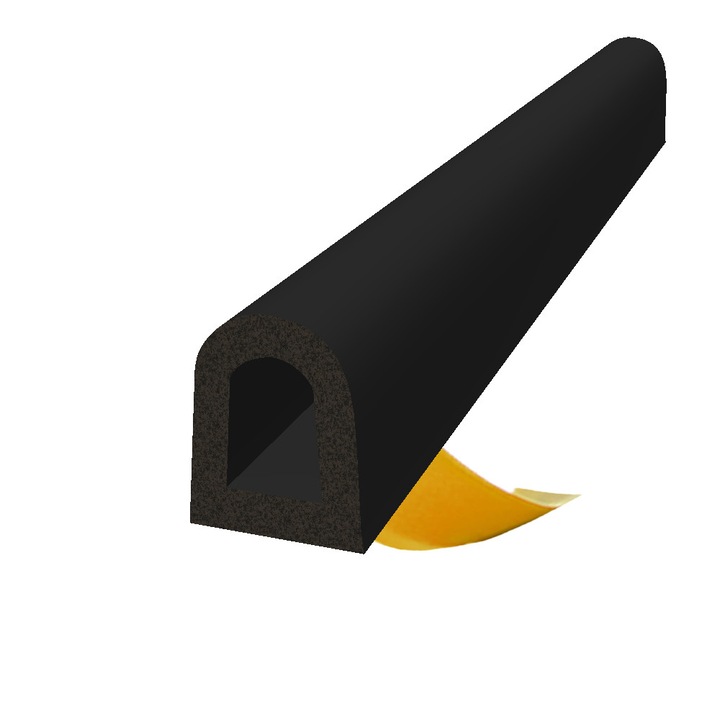 Öntapadó EPDM tömítőszalag KYCT fekete 8x10mm 50m ablakokhoz és ajtókhoz