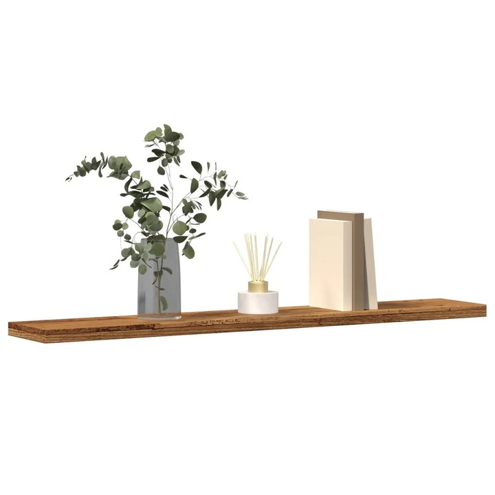 4 db könyvespolc készlet, VidaXL, tömör újrahasznosított fa, 60x10x1,5 cm