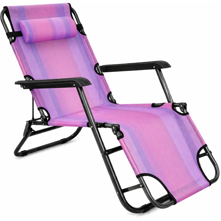 Scaun pliabil MAXIMA 60020703, 153 cm, Mov, 3 în 1, Șezlong, Pat