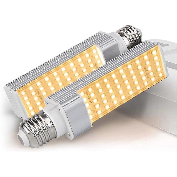 2 db LED teljes spektrumú izzó készlet, 50W, E27, Fehér, 380-800nm, 10x12cm