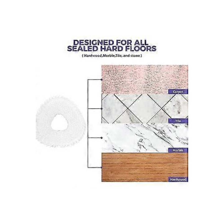 Комплект от 9 кърпи за моп от микрофибър, бели, 30x30см