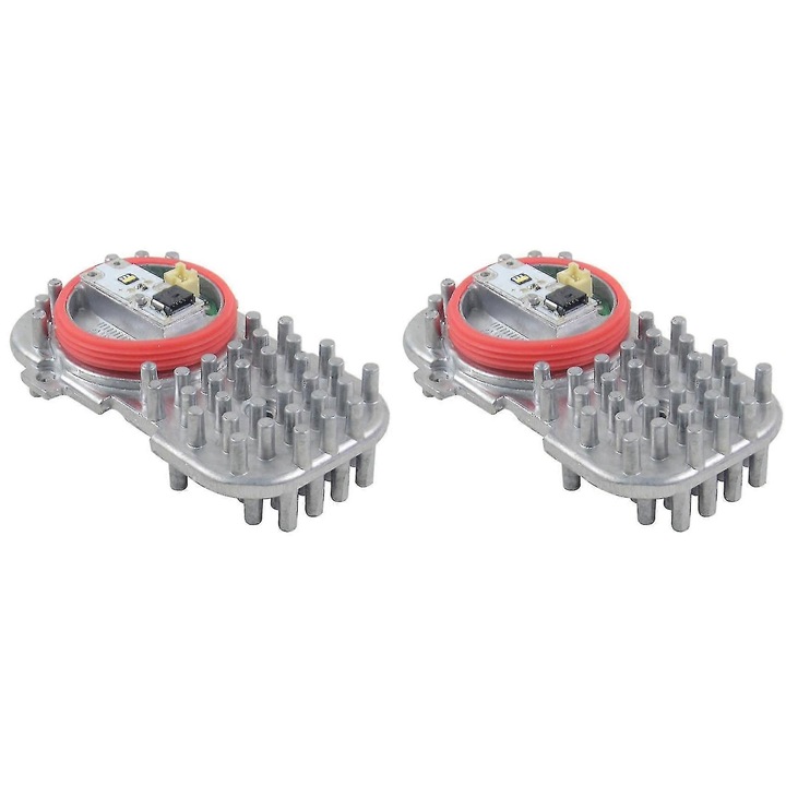 Set 2 module LED control faruri, argintiu, metalic