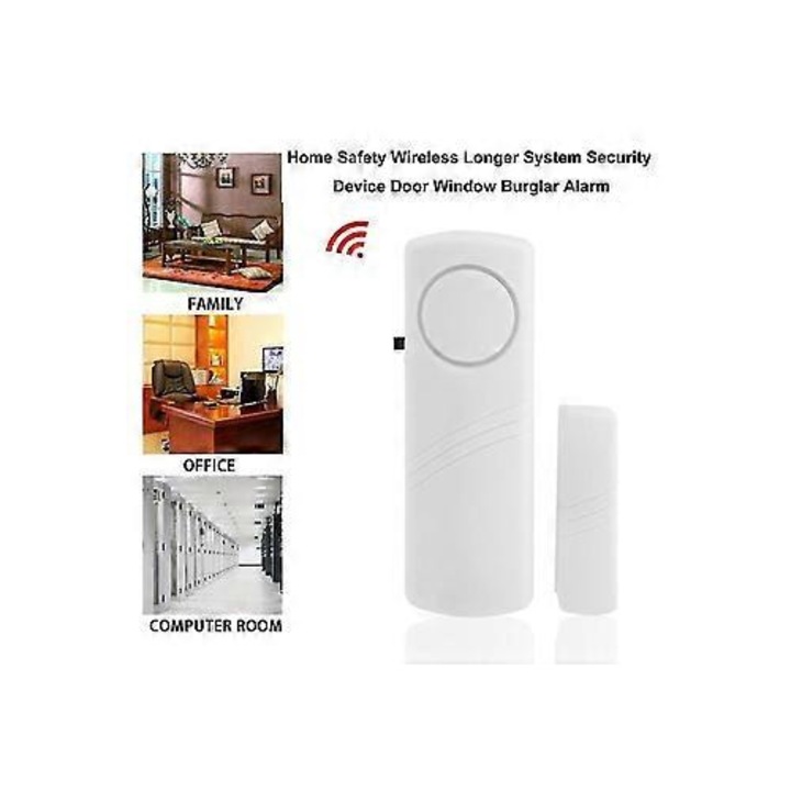 Alarma usa antiefractie, alb, 10x3x2cm