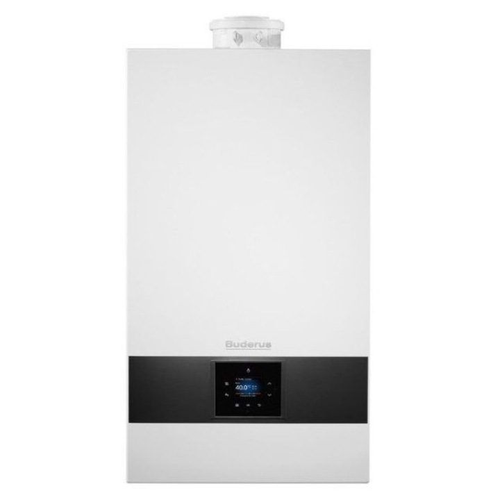 Buderus Logamax plus GB172i.2-30 KDW H – Kondenzációs fűtőkazán 30 kW, kombi, azonnali használati melegvíz-készítés, 94%-os hatásfok, WiFi Ready, színes érintőképernyő
