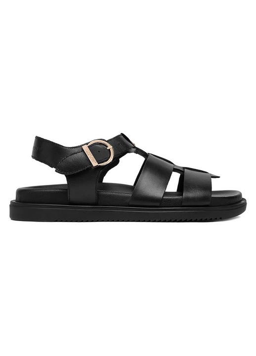 Sandale dama, Beverly Hills Polo Club, catarama, negru, piele naturala