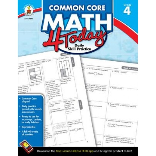Common Core Math 4 Today, Grade 4: Daily Skill Practice, Erin McCarthy (Author)
