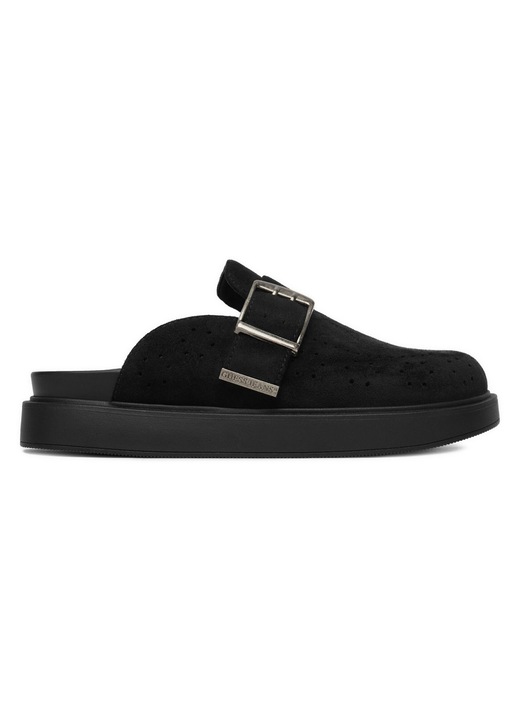 Papuci Guess Jeans, negru, textil, piele ecologica, 36 EU
