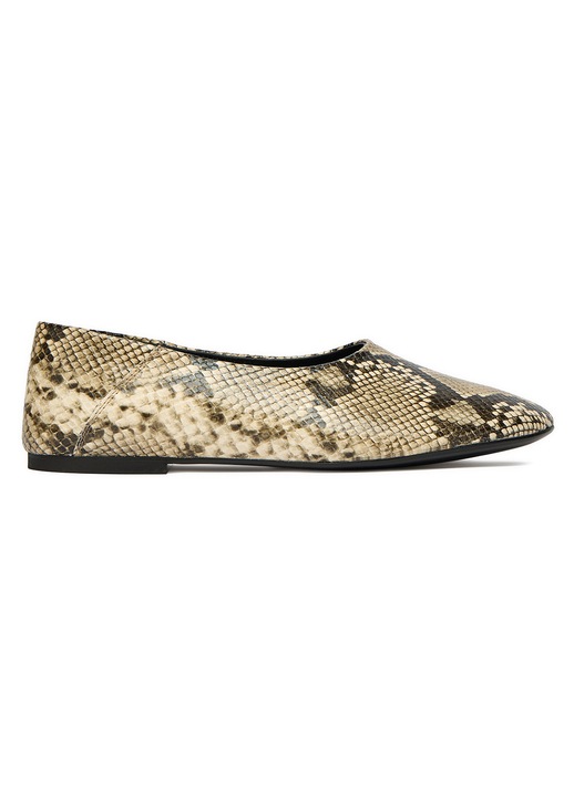 Балеринки Gino Rossi, естествена кожа, кръгъл връх, Бежов
