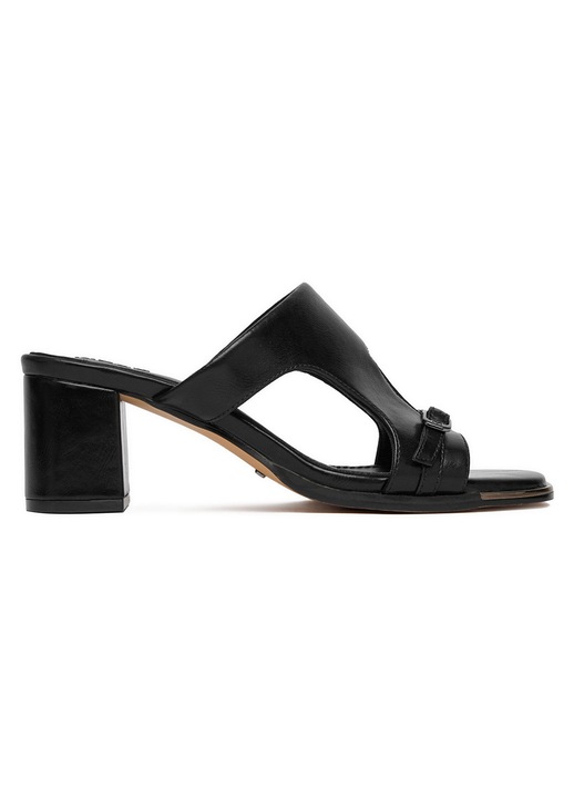 Papuci Mexx, piele naturala, negru, Negru, 38