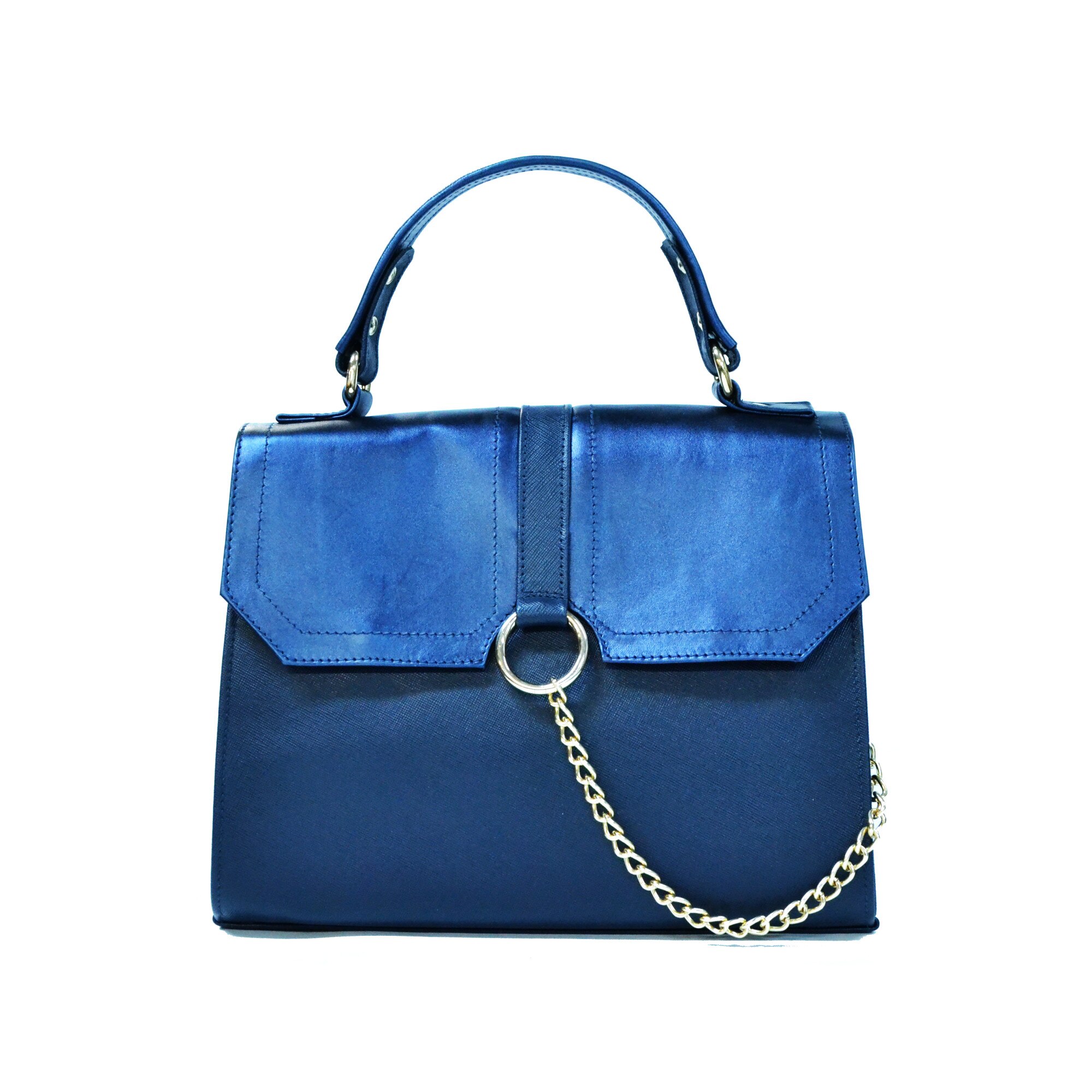 Geanta dama,Zea,piele naturala,blue