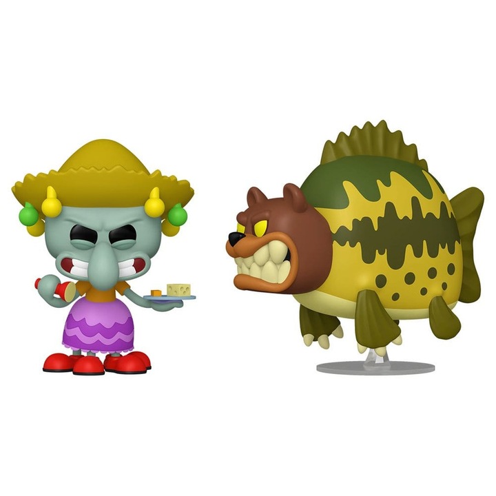 Figurina Funko POP Animation SpongeBob Squidward si Sea Bear multicolor 9cm
