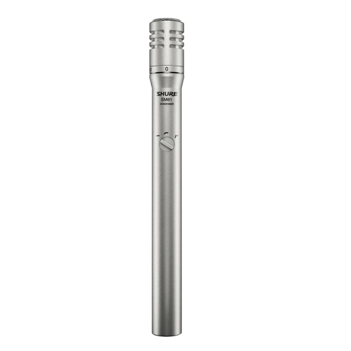 Кондензаторен микрофон Shure SM81, кардиоиден, черен, 230гр