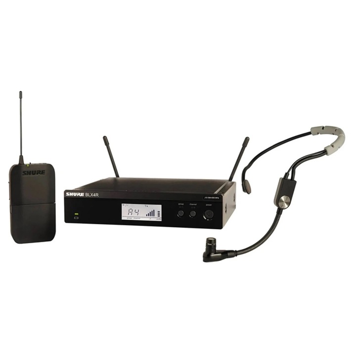 Sistem wireless Shure BLX14RE cu microfon headset SM35, negru, rack 19"