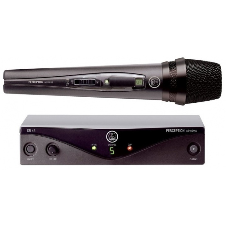AKG WMS 45 Vocal Band A vezeték nélküli mikrofon szett, dinamikus, fekete, 30m