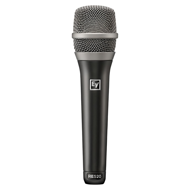 Electro-Voice RE 520 szuperkardioid vokál mikrofon, fekete, 49.5x192mm